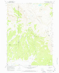Doubletop Peak Wyoming Historical topographic map, 1:24000 scale, 7.5 X 7.5 Minute, Year 1967