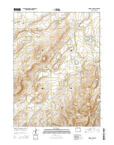 Downey Lakes Wyoming Current topographic map, 1:24000 scale, 7.5 X 7.5 Minute, Year 2015
