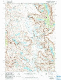 Downs Mountain Wyoming Historical topographic map, 1:24000 scale, 7.5 X 7.5 Minute, Year 1968