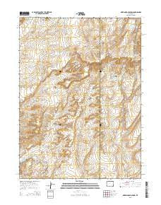 Dripping Rock Spring Wyoming Current topographic map, 1:24000 scale, 7.5 X 7.5 Minute, Year 2015