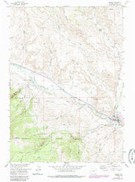 Dubois Wyoming Historical topographic map, 1:24000 scale, 7.5 X 7.5 Minute, Year 1956