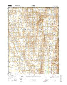 Duck Lake Wyoming Current topographic map, 1:24000 scale, 7.5 X 7.5 Minute, Year 2015