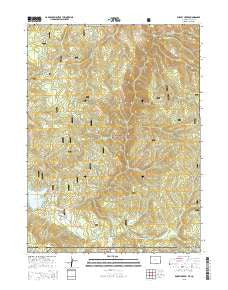 Dudley Creek Wyoming Current topographic map, 1:24000 scale, 7.5 X 7.5 Minute, Year 2015