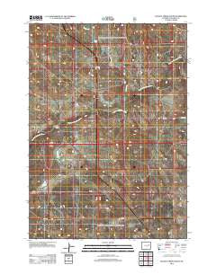 Dugout Creek South Wyoming Historical topographic map, 1:24000 scale, 7.5 X 7.5 Minute, Year 2012
