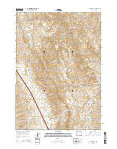 Dugout Ranch Wyoming Current topographic map, 1:24000 scale, 7.5 X 7.5 Minute, Year 2015