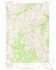 Dunrud Peak Wyoming Historical topographic map, 1:24000 scale, 7.5 X 7.5 Minute, Year 1969
