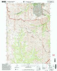 Dunrud Peak Wyoming Historical topographic map, 1:24000 scale, 7.5 X 7.5 Minute, Year 1991