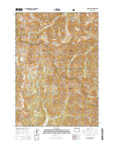 Dunrud Peak Wyoming Current topographic map, 1:24000 scale, 7.5 X 7.5 Minute, Year 2015