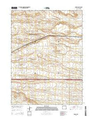 Durham Wyoming Current topographic map, 1:24000 scale, 7.5 X 7.5 Minute, Year 2015