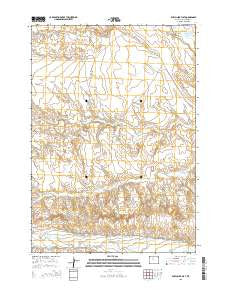 Dutch Nick Flat Wyoming Current topographic map, 1:24000 scale, 7.5 X 7.5 Minute, Year 2015