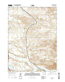 Dwyer Wyoming Current topographic map, 1:24000 scale, 7.5 X 7.5 Minute, Year 2015