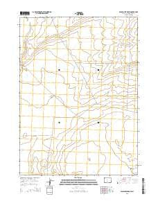 Eagles Nest Draw Wyoming Current topographic map, 1:24000 scale, 7.5 X 7.5 Minute, Year 2015