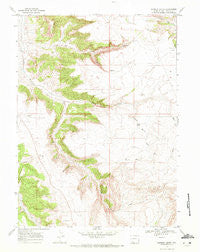 Earnest Butte Wyoming Historical topographic map, 1:24000 scale, 7.5 X 7.5 Minute, Year 1968