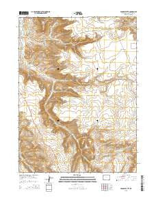 Earnest Butte Wyoming Current topographic map, 1:24000 scale, 7.5 X 7.5 Minute, Year 2015
