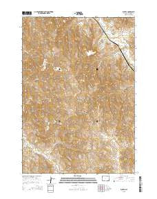 Echeta Wyoming Current topographic map, 1:24000 scale, 7.5 X 7.5 Minute, Year 2015