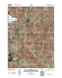 Eden Reservoir East Wyoming Historical topographic map, 1:24000 scale, 7.5 X 7.5 Minute, Year 2012