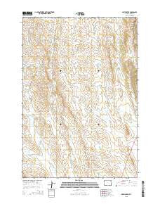 Edith Creek Wyoming Current topographic map, 1:24000 scale, 7.5 X 7.5 Minute, Year 2015