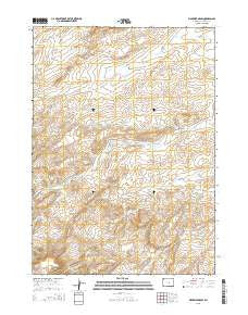 Eightmile Draw Wyoming Current topographic map, 1:24000 scale, 7.5 X 7.5 Minute, Year 2015