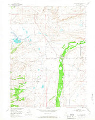 Elk Mountain Wyoming Historical topographic map, 1:24000 scale, 7.5 X 7.5 Minute, Year 1955