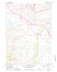Elk Mountain Wyoming Historical topographic map, 1:24000 scale, 7.5 X 7.5 Minute, Year 1955