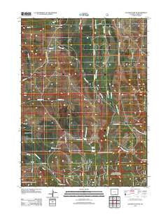 Elk Mountain SW Wyoming Historical topographic map, 1:24000 scale, 7.5 X 7.5 Minute, Year 2012