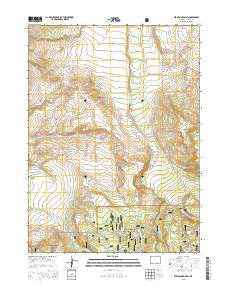 Elk Mountain SW Wyoming Current topographic map, 1:24000 scale, 7.5 X 7.5 Minute, Year 2015