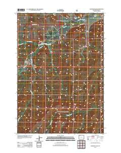 Elkhorn Peak Wyoming Historical topographic map, 1:24000 scale, 7.5 X 7.5 Minute, Year 2012