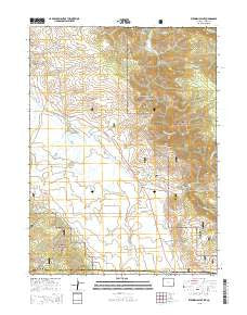 Elkhorn Point Wyoming Current topographic map, 1:24000 scale, 7.5 X 7.5 Minute, Year 2015