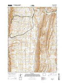 Elkol Wyoming Current topographic map, 1:24000 scale, 7.5 X 7.5 Minute, Year 2015