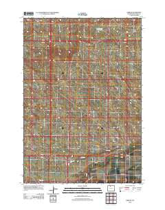 Emblem Wyoming Historical topographic map, 1:24000 scale, 7.5 X 7.5 Minute, Year 2012