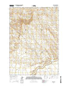 Emblem Wyoming Current topographic map, 1:24000 scale, 7.5 X 7.5 Minute, Year 2015