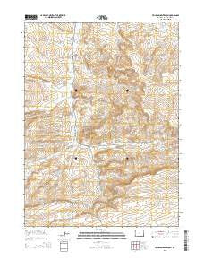 Erickson-Kent Ranch Wyoming Current topographic map, 1:24000 scale, 7.5 X 7.5 Minute, Year 2015