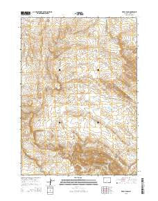 Ervay Basin Wyoming Current topographic map, 1:24000 scale, 7.5 X 7.5 Minute, Year 2015