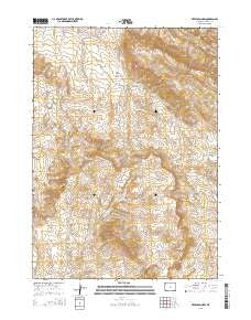 Ervay Basin SW Wyoming Current topographic map, 1:24000 scale, 7.5 X 7.5 Minute, Year 2015
