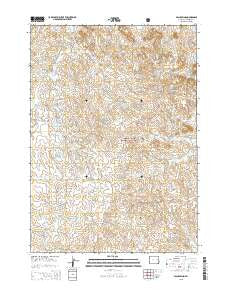 Esau Spring Wyoming Current topographic map, 1:24000 scale, 7.5 X 7.5 Minute, Year 2015