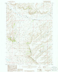 Essex Mountain Wyoming Historical topographic map, 1:24000 scale, 7.5 X 7.5 Minute, Year 1986
