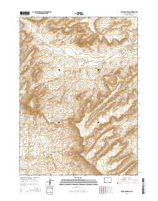 Essex Mountain Wyoming Current topographic map, 1:24000 scale, 7.5 X 7.5 Minute, Year 2015