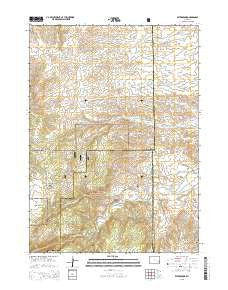 Esterbrook Wyoming Current topographic map, 1:24000 scale, 7.5 X 7.5 Minute, Year 2015