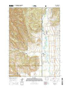 Etna Wyoming Current topographic map, 1:24000 scale, 7.5 X 7.5 Minute, Year 2015