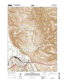 Evanston Wyoming Current topographic map, 1:24000 scale, 7.5 X 7.5 Minute, Year 2015
