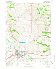 Evanston Wyoming Historical topographic map, 1:24000 scale, 7.5 X 7.5 Minute, Year 1965