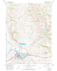 Evanston Wyoming Historical topographic map, 1:24000 scale, 7.5 X 7.5 Minute, Year 1965
