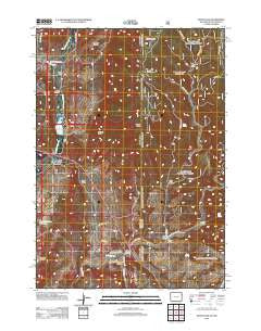 Fanny Peak Wyoming Historical topographic map, 1:24000 scale, 7.5 X 7.5 Minute, Year 2012