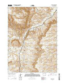 Farthing Wyoming Current topographic map, 1:24000 scale, 7.5 X 7.5 Minute, Year 2015