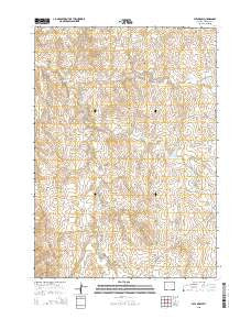 Fats Draw Wyoming Current topographic map, 1:24000 scale, 7.5 X 7.5 Minute, Year 2015