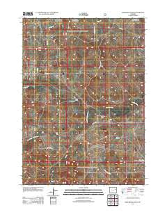 Fiddleback Ranch Wyoming Historical topographic map, 1:24000 scale, 7.5 X 7.5 Minute, Year 2012
