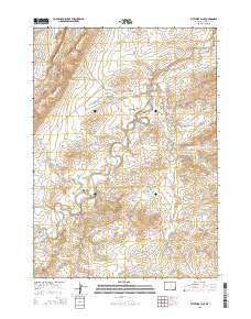 Fiftymile Flat Wyoming Current topographic map, 1:24000 scale, 7.5 X 7.5 Minute, Year 2015