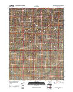 Five Fingers Butte NE Wyoming Historical topographic map, 1:24000 scale, 7.5 X 7.5 Minute, Year 2012