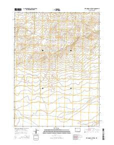 Five Fingers Butte NE Wyoming Current topographic map, 1:24000 scale, 7.5 X 7.5 Minute, Year 2015