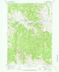 Flag Peak Wyoming Historical topographic map, 1:24000 scale, 7.5 X 7.5 Minute, Year 1970